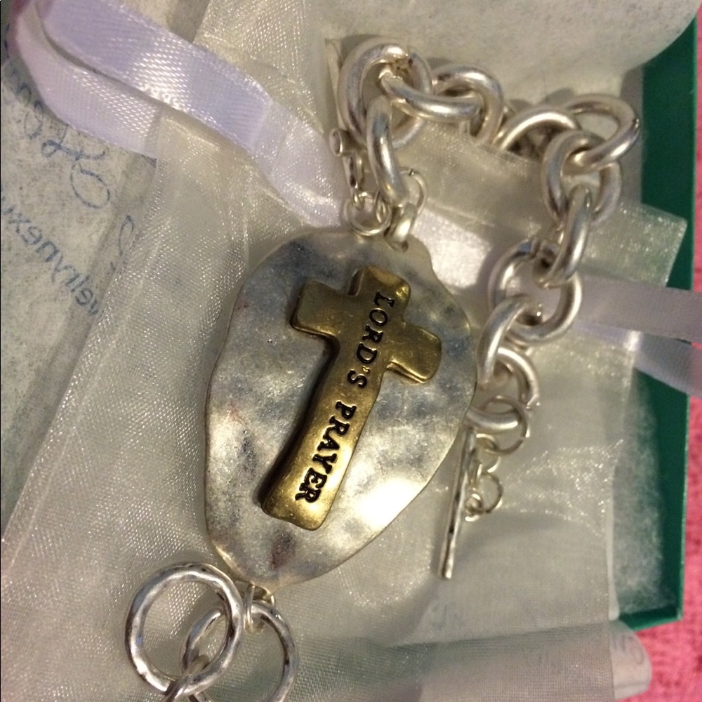 Religious silver bracelet.